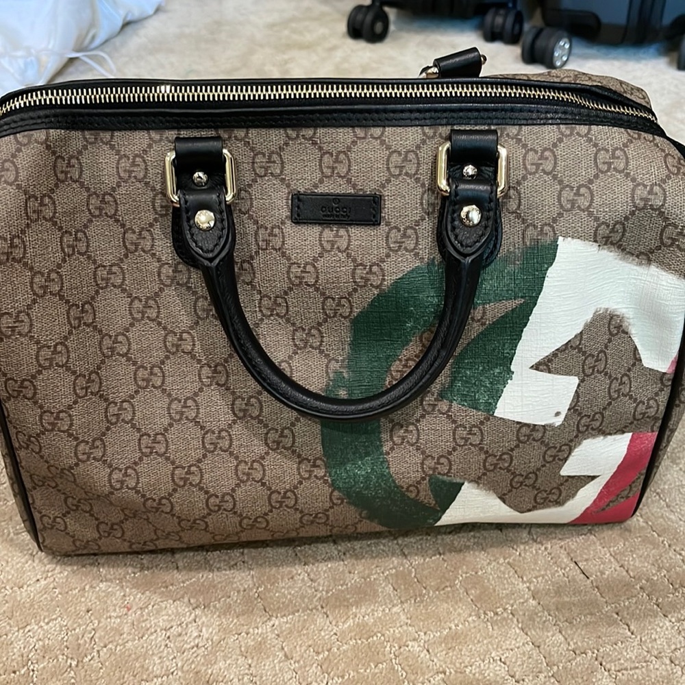 Gucci
Flag Boston Bag GG Coated Canvas unicef
